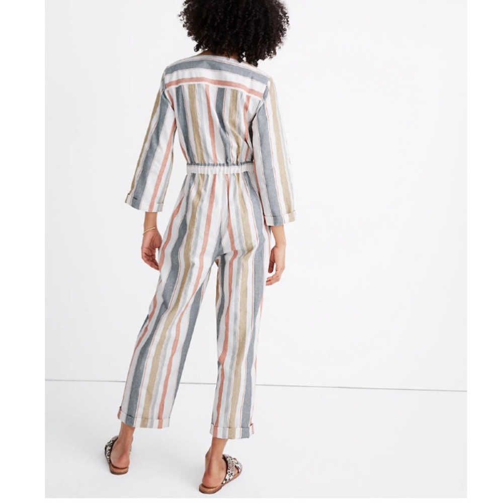 Madewell V-Neck Tie-Waist Jumpsuit - Picture 3 of 7